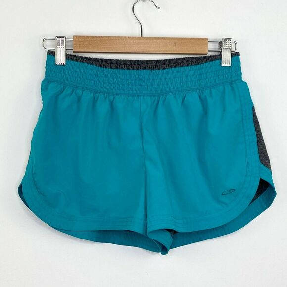 Columbia Teal Blue Grey Activewear Runnings Shorts Women's Size Medium M - Picture 1 of 6